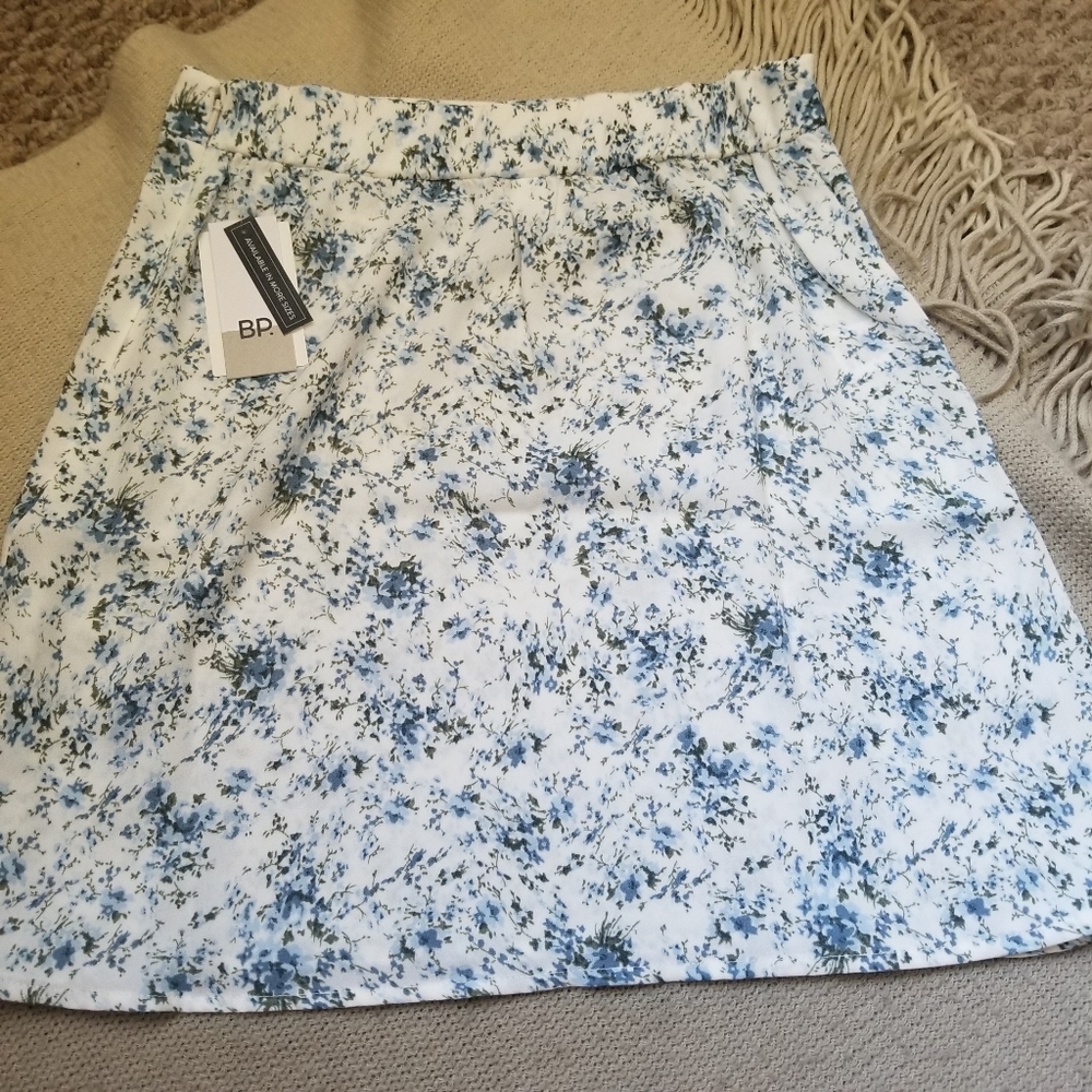 Floral print skater skirt